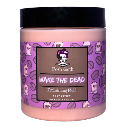 Wake the Dead Body Lotion - Coffee Scented Moisturizer - Goth Skincare - Witchy Self Care Gift - Hydrating Vegan Lotion - Spooky Beauty - Posh Goth - Goth Lotion 