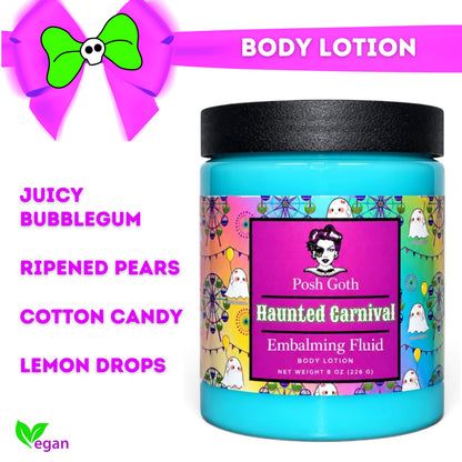 Haunted Carnival Bubblegum, Cotton Candy, and Fruity Scented Body Lotion
