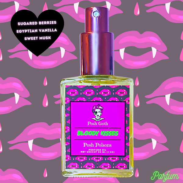 Bloody Kisses Gothic 1 oz Spray Perfume | Posh Goth