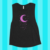 CRESCENT MOON and STARS Ladies’ Muscle Tank