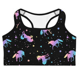 Death By Unicorn Goth Gym Sports Bra