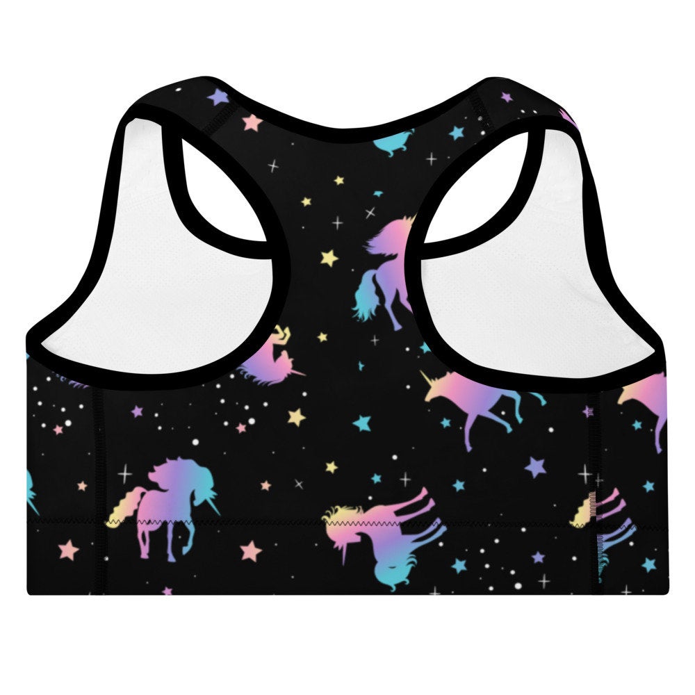 DEATH BY UNICORN Padded Sports Bra by NekroFit - Posh Goth -  