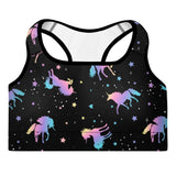 DEATH BY UNICORN Padded Sports Bra by NekroFit - Posh Goth -  