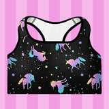 DEATH BY UNICORN Padded Sports Bra by NekroFit - Posh Goth -  