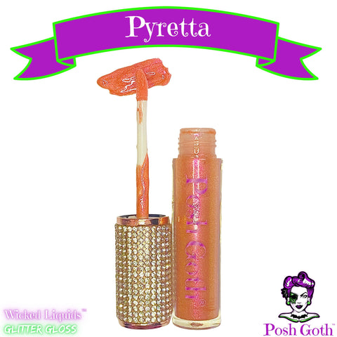 PYRETTA Wicked Liquids™ Flaming Glitter Gloss - Posh Goth -  