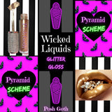 PYRAMID SCHEME Wicked Liquids™ Gold Glitter Gloss - Posh Goth -  