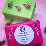 Zombie Skin Handmade Exfoliating Soap - Jasmine Lime Scented - All Natural - Posh Goth - Goth Soap 