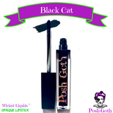 BLACK CAT Wicked Liquids™ Vegan Matte Black Liquid Lipstick by Posh Goth - Posh Goth - Gothic Makeup 
