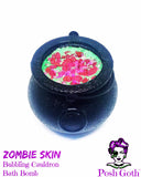 ZOMBIE SKIN Jasmine & Lime Bubbling Cauldron Bath Bomb by Posh Goth - Posh Goth - Gothic Soap 