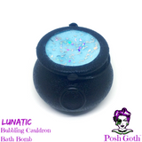 LUNATIC Fruity and Floral Scented Bubbling Cauldron Bath Bomb by Posh Goth - Posh Goth - Gothic Soap 