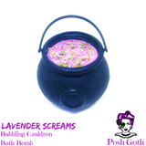 Bubbling Cauldron Bath Bomb in LAVENDER SCREAMS Scent by Posh Goth - Posh Goth - Goth Soap 