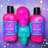 SKULL CRUSH Fruity and Floral Scented Shimmering Bubble Bath and Body Wash 8 oz