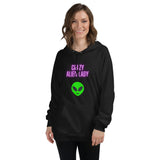 CRAZY ALIEN LADY Unisex Fleece Hoodie - Posh Goth -  