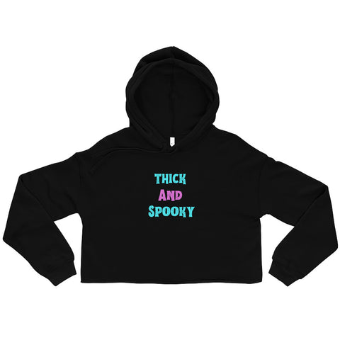 THICK AND SPOOKY Goth Gym Crop Hoodie by NekroFit