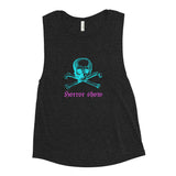 HORROR SHOW SKULL AND CROSSBONES LADIES’ MUSCLE TANK